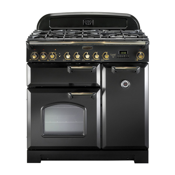 Rangemaster Classic Deluxe 90 Dual Fuel Отдельностоящий Gas hob A Черный