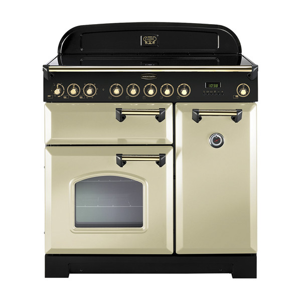 Rangemaster Classic Deluxe 90 Induction Freistehend Induktionskochfeld A Schwarz, Cremefarben