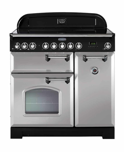 Rangemaster Classic Deluxe 90 Induction Freistehend Induktionskochfeld A Schwarz, Grau