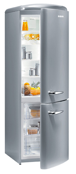 SIBIR Oldtimer OT 322 freestanding 229L 92L A++ Metallic,Stainless steel