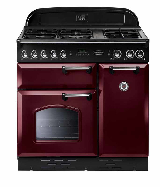 Rangemaster Classic 90 Dual Fuel Freistehend Gas hob A Schwarz, Rot