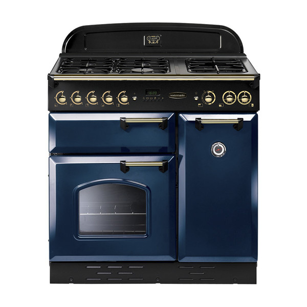 Rangemaster Classic 90 Dual Fuel Freistehend Gas hob A Schwarz, Blau