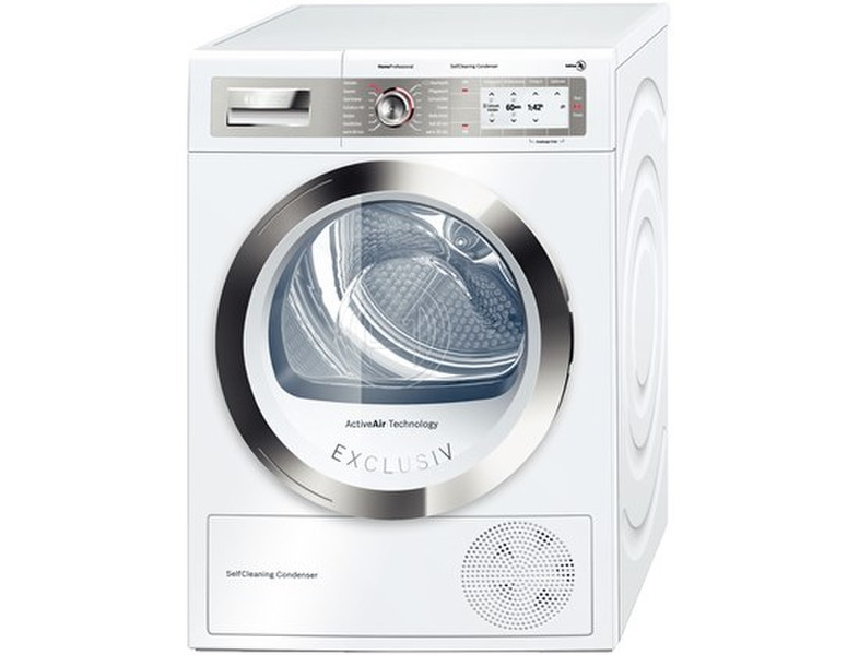 Bosch WTY887E25 Freistehend Frontlader 9kg A+++ Silber, Weiß Wäschetrockner