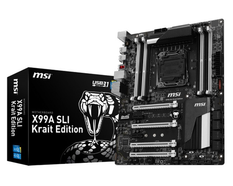 MSI X99A SLI Krait Edition Intel X99 LGA 2011-v3 ATX motherboard