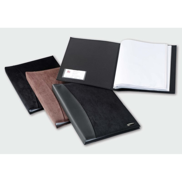 Kensington Soft Touch Suede A4 Display Book 36 Pocket Black