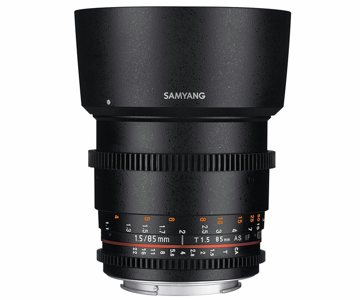 Samyang 85mm T1.5 VDSLR AS IF UMC II SLR Telephoto lens Black