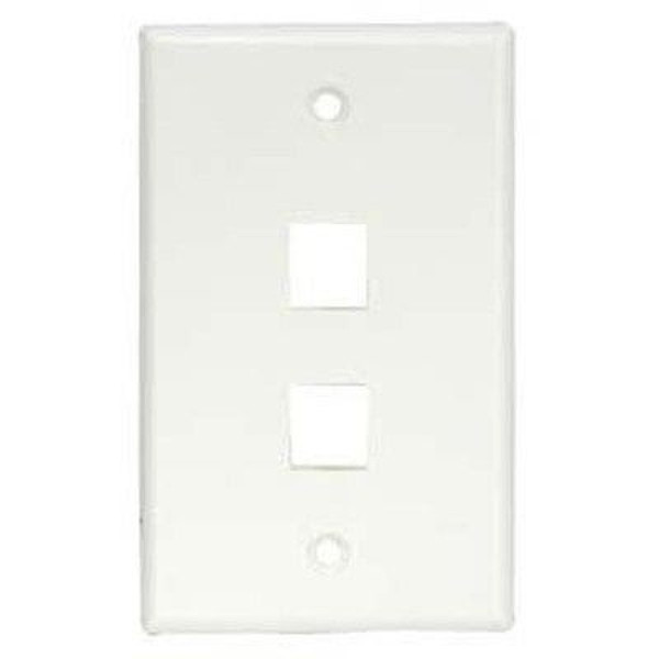 Unirise WP-2P-WHT White switch plate/outlet cover
