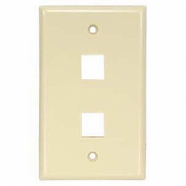 Unirise WP-2P-IVY Ivory switch plate/outlet cover