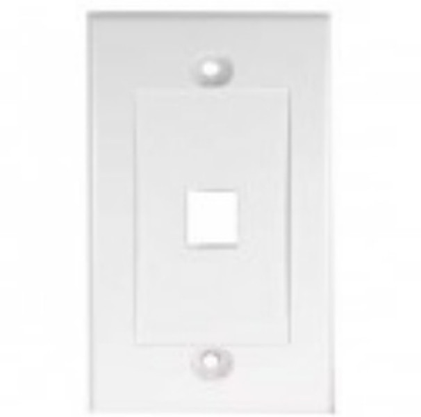 Unirise WPD-1P-WHT White switch plate/outlet cover