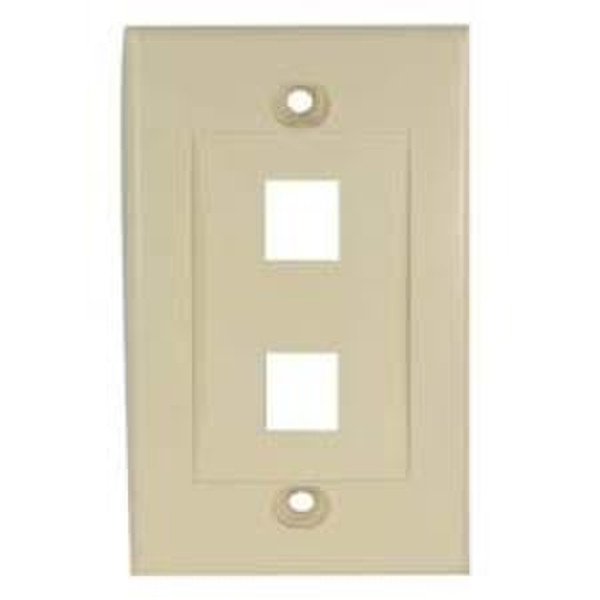 Unirise WPD-2P-IVY Ivory switch plate/outlet cover