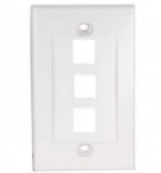 Unirise WPD-3P-WHT White switch plate/outlet cover