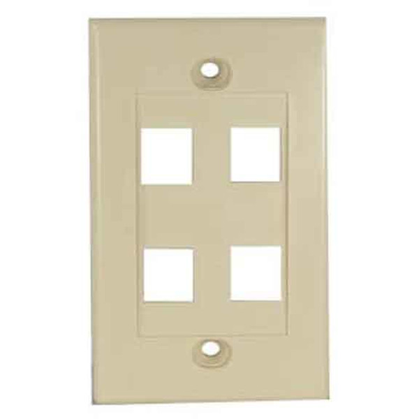 Unirise WPD-4P-IVY Ivory switch plate/outlet cover