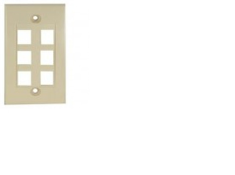 Unirise WPD-6P-IVY Ivory switch plate/outlet cover