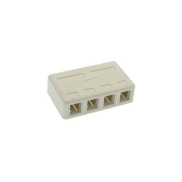 Unirise SMB-4PT-WHT White switch plate/outlet cover