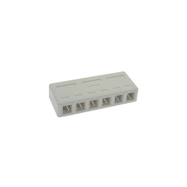 Unirise SMB-6PT-WHT White switch plate/outlet cover