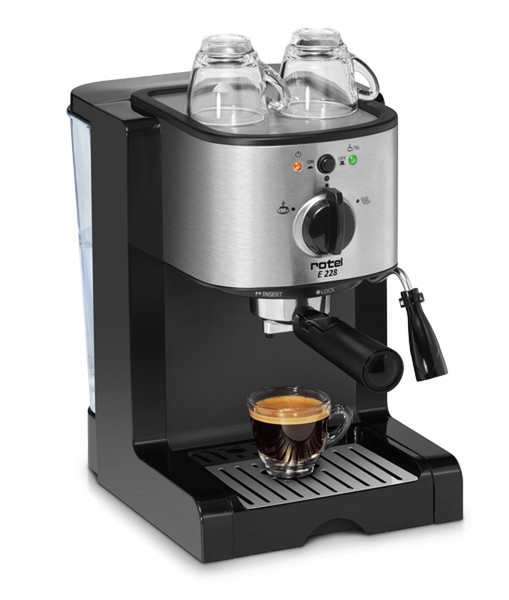 Rotel AG U 22.8CH1 Espresso machine 1.25L Black,Chrome coffee maker