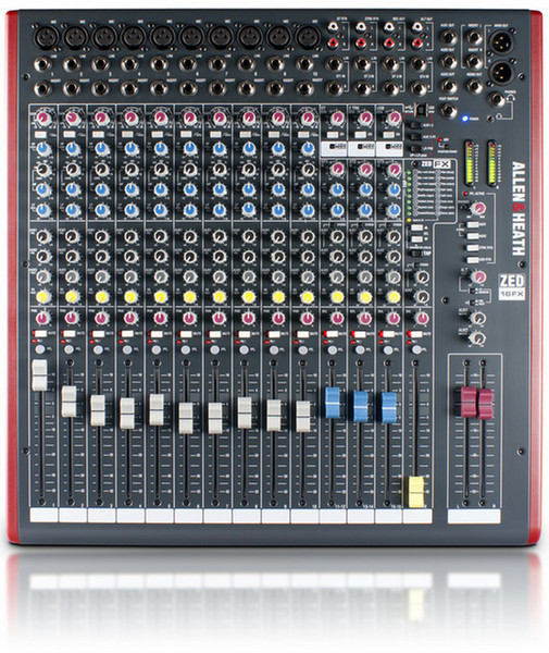 Allen & Heath ZED16FX 16Kanäle 20 - 20000Hz Grau, Rot Audio-Mixer