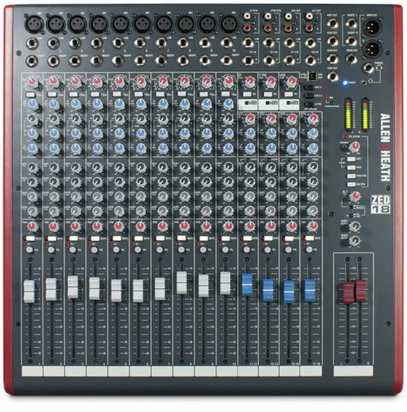 Allen & Heath ZED18 18Kanäle 10 - 30000Hz Grau, Rot Audio-Mixer