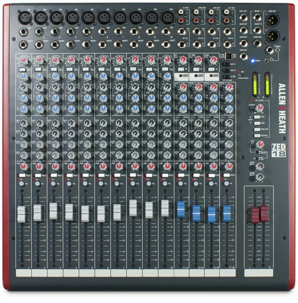 Allen & Heath ZED18 18канала 10 - 30000Гц Серый, Красный аудиомикшер