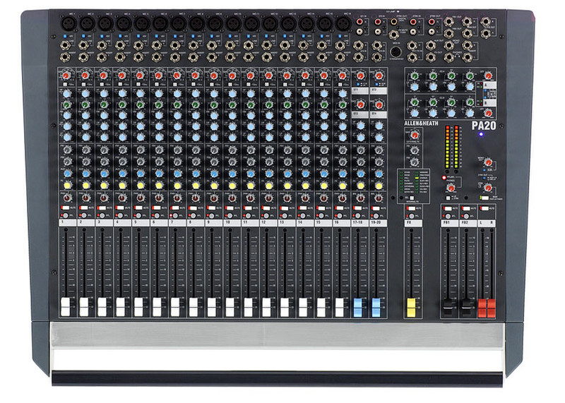 Allen & Heath PA20 20канала 20 - 30000Гц Черный, Серый аудиомикшер