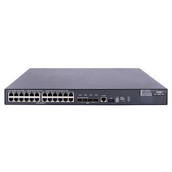 Hewlett Packard Enterprise A 5800-24G-PoE Управляемый L3 Gigabit Ethernet (10/100/1000) Power over Ethernet (PoE) 1U Серый