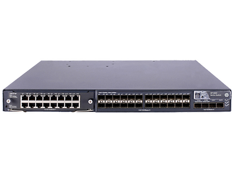 Hewlett Packard Enterprise 5800-24G-SFP Switch w/1 Interface Slot Управляемый L3 1U Серый