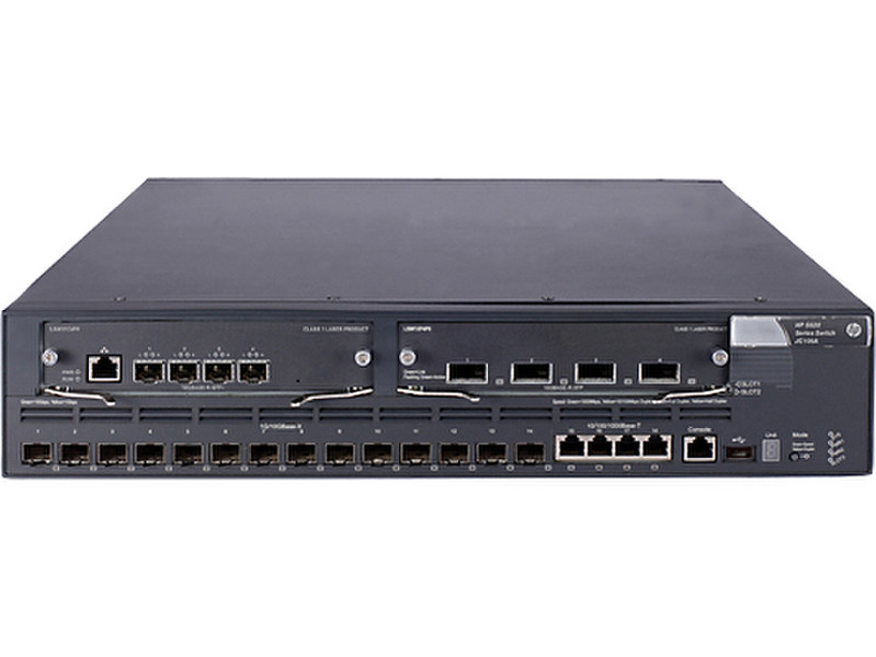 Hewlett Packard Enterprise 5820X-14XG-SFP+ Switch w/2 Interface Slots & 1 OAA Slot Управляемый L3 Gigabit Ethernet (10/100/1000) 2U Серый