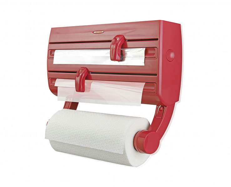 LEIFHEIT 25776 Wall-mounted paper towel holder Kunststoff Rot Papiertuch-Behälter