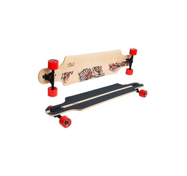 HUDORA 12806 Longboard Mehrfarben Komplettes Skateboard