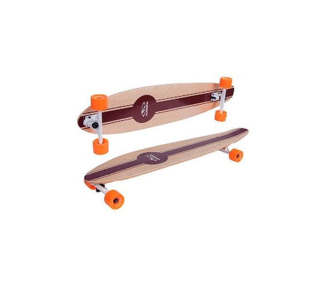 HUDORA 12809 Longboard Braun, Holz Komplettes Skateboard