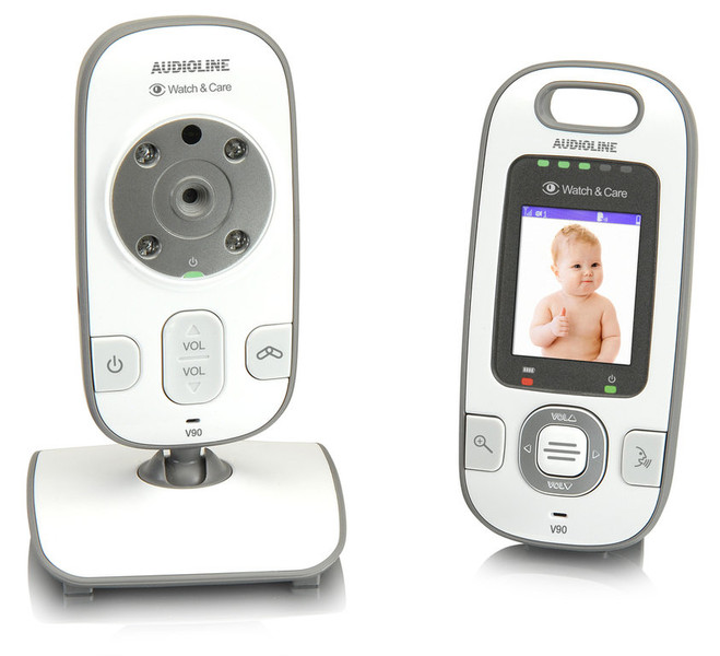 Audioline Watch&Care V90 300m Grau, Weiß Baby-Videoüberwachung