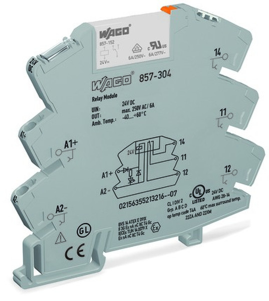 Wago 857-304 5P Grau Elektrischer Anschlussblock