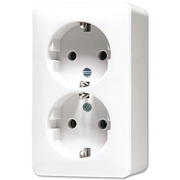 JUNG 6020 A WW Type F (Schuko) White outlet box