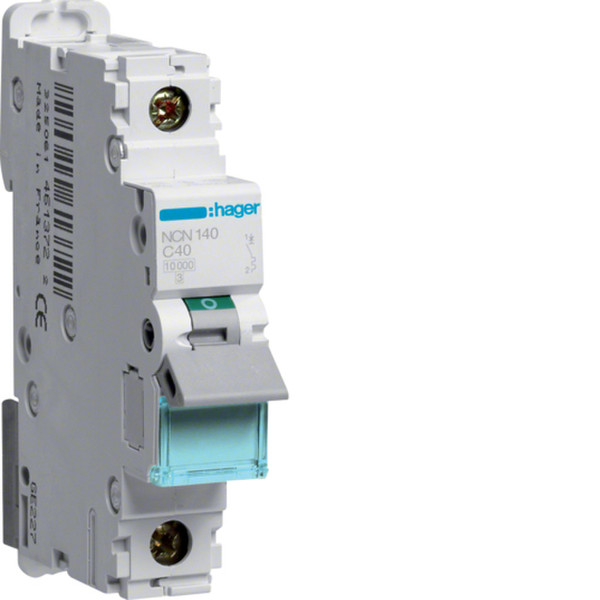 Hager NCN140 C-type 1P 1module(s) circuit breaker