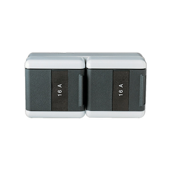 JUNG 8220 KINAW Тип F (Schuko) Черный, Полупрозрачный, Белый розеточная коробка