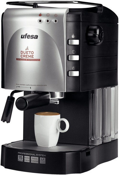Ufesa CE7140 Dueto Creme Espresso machine 0.8л 2чашек Черный