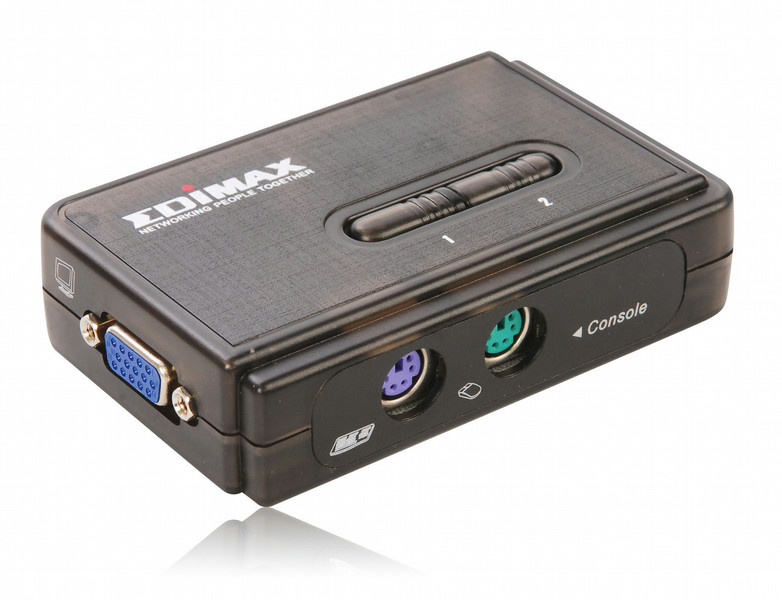 Edimax 2 Ports PS/2 Черный KVM переключатель