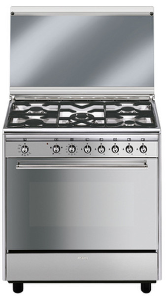 Smeg SX81GVE Built-in Gas hob C Silver cooker