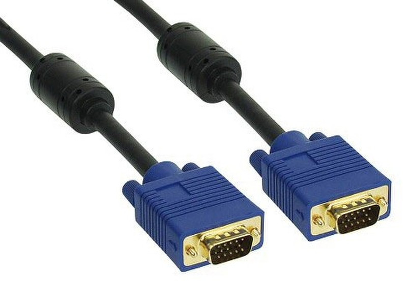 Kindermann 7483000403 3м VGA (D-Sub) VGA (D-Sub) Черный, Синий VGA кабель