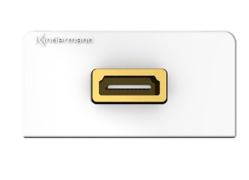 Kindermann 7456000582 HDMI Черный, Cеребряный, Белый розетка