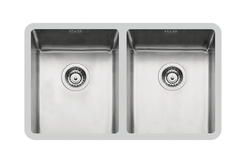 Foster KE.2V.34+34.ST Rectangular Stainless steel Undermount sink