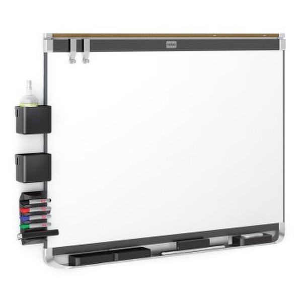 Nobo Prestige Magnetic Enamel Whiteboard Black Trim 900x600mm