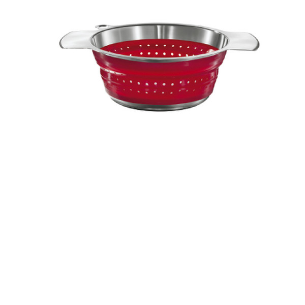 RÖSLE Foldable Colander red