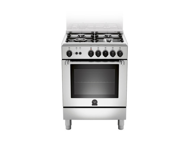 Bertazzoni La Germania AM6 4C 71 C X Freistehend Gas hob Edelstahl Küchenherd