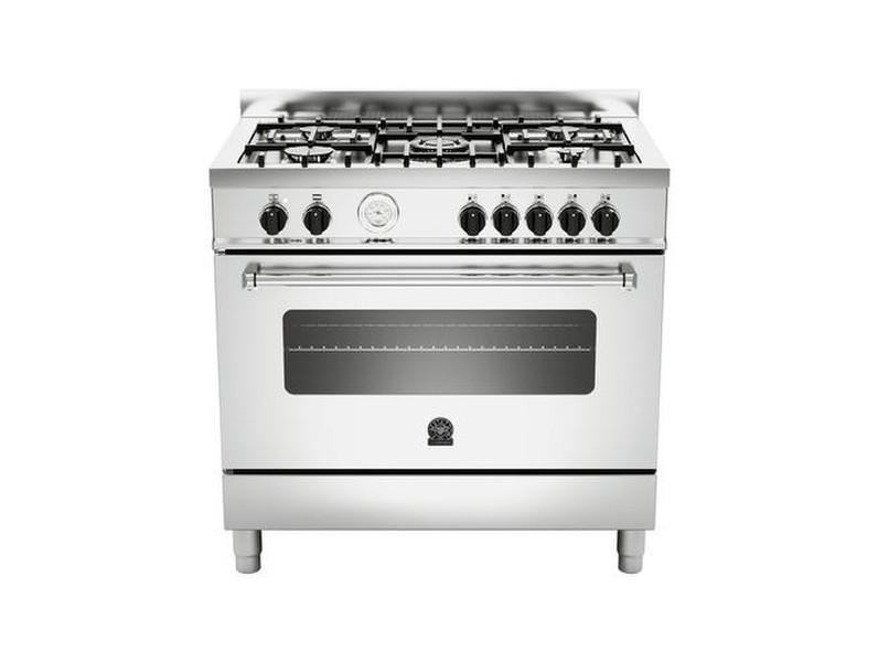 Bertazzoni La Germania AM9 5C 71 B X Freistehend Gas hob Edelstahl Küchenherd