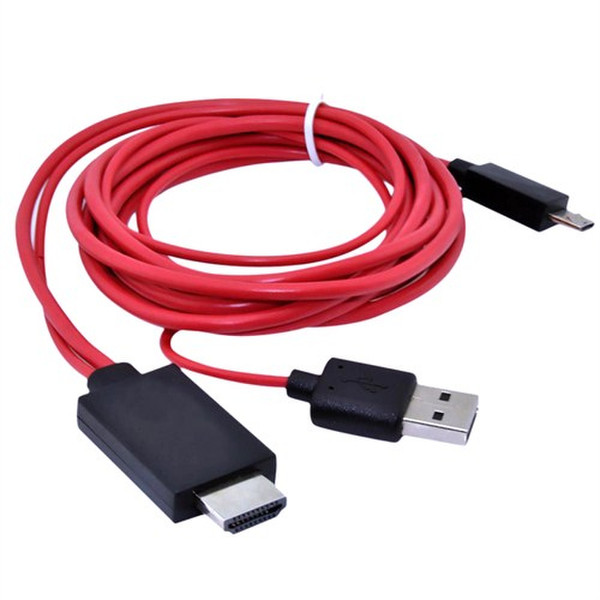 Dark DK-HD-AMHLSM180 1.8м HDMI Красный HDMI кабель