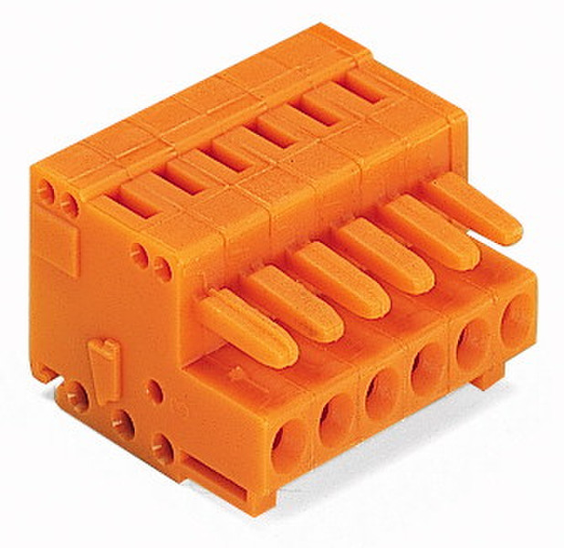 Wago 734-206 6P Orange Elektrischer Anschlussblock