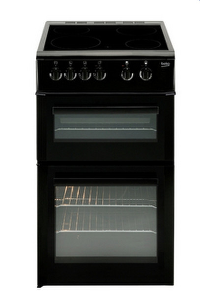 Beko BDVC563AK Freestanding Ceramic hob A Black cooker