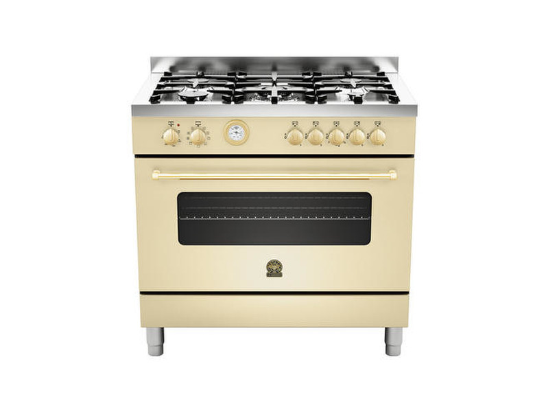 Bertazzoni La Germania CN9 5C 71 B CR Freistehend Gas hob Cremefarben Küchenherd