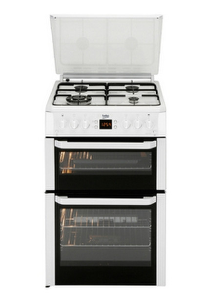 Beko BDVG697WP Freestanding Gas hob White cooker